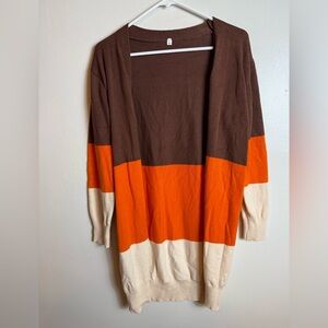 Boutique Womens Cardigan Knit Sweater Small Fall Halloween Cozy Neutral Light